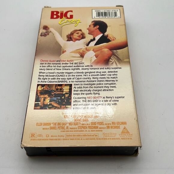 The Big Easy VHS HBO Video Dennis Quaid 1987 Kings Road Ent - Picture 2 of 3
